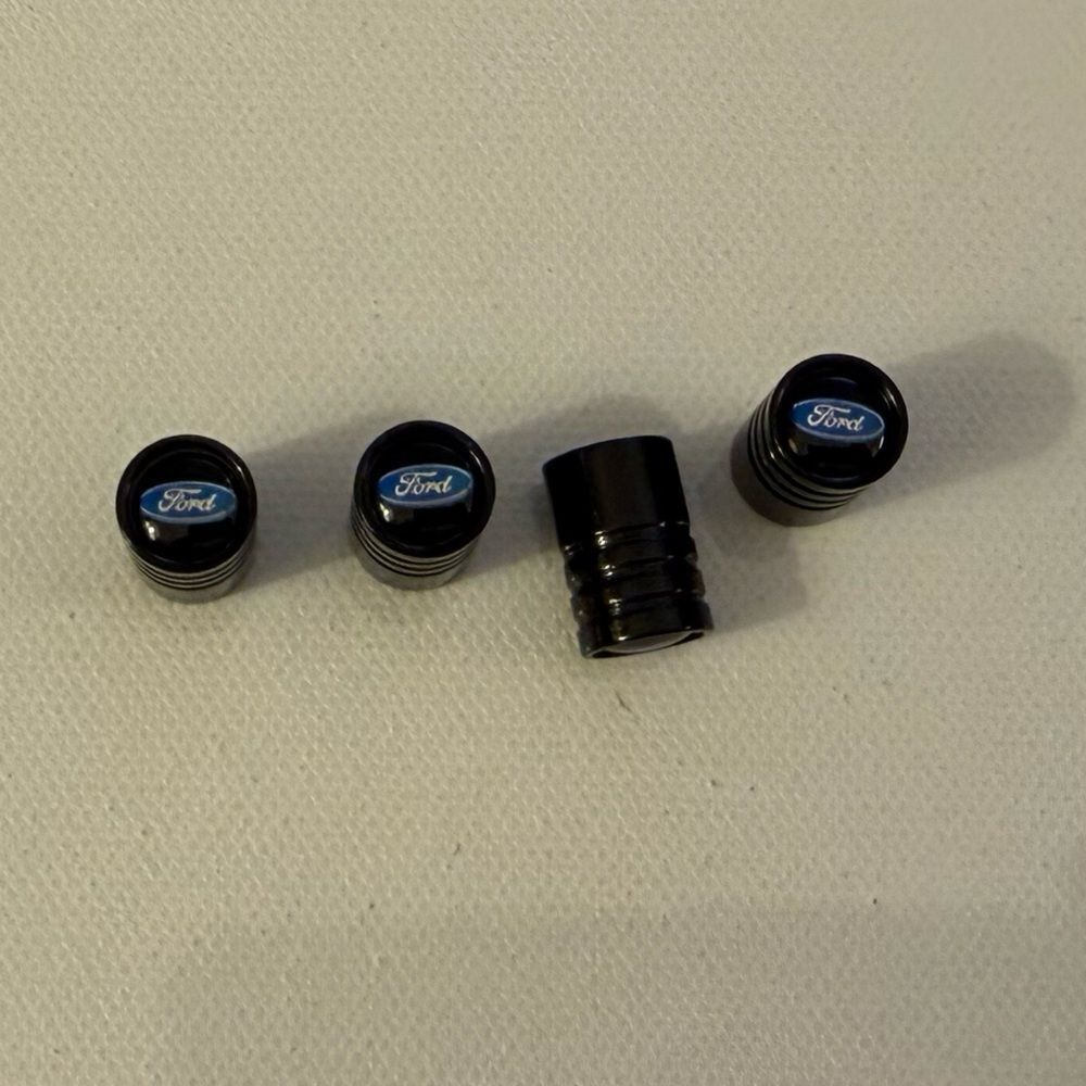 Ford Valve Stem Caps in Black Set of 4 NWT